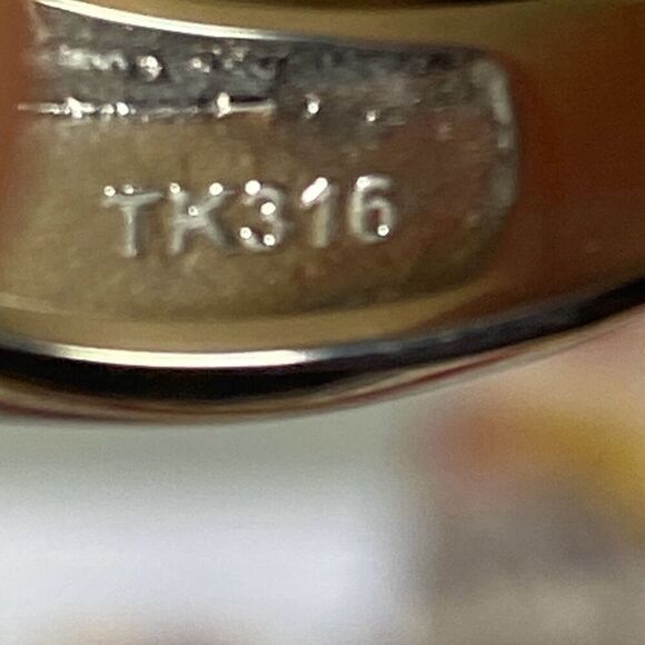 Men's Stainless Steel Crystal Detailed Ring size 10 - Picture 6 of 6